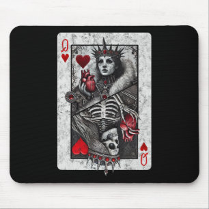 Kaart Queen of Hearts Death Skeleton Hallow bijvoo Muismat
