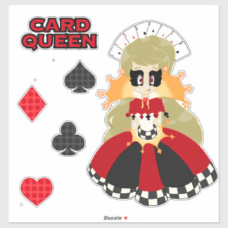 Kaart Queen Sticker Set