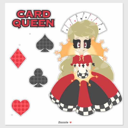 Kaart Queen Sticker Set (Vel)