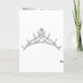 Kaart Quinceanera Pink Silver Tiara Eiffel Tower (Achterkant)