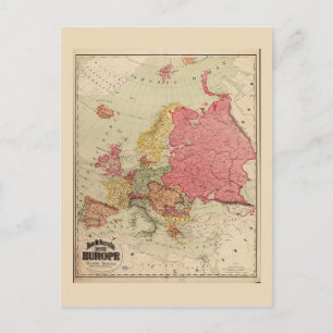 Kaart Rand McNally van Europa (1894)