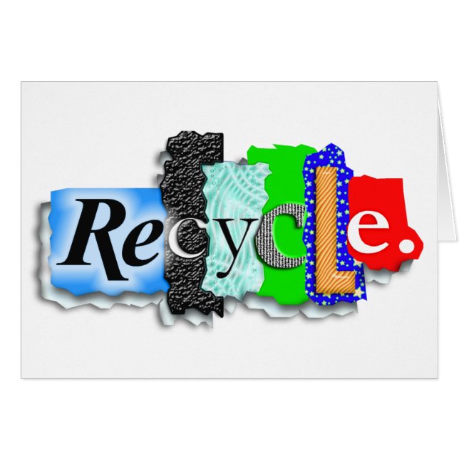 Kaart: "RECYCLEN" (Voorkant Horizontaal)