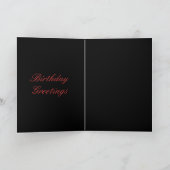  Kaart Red Flowers Birthday Greetings (Binnen)