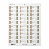 kaart retouradreslabel etiket (Full Sheet)