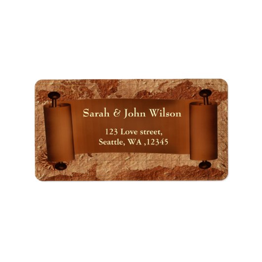 kaart, retouradreslabel etiket (Voorkant)