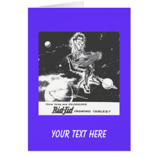 Kaart - Retro 1950s Ironing Board en Advertentie