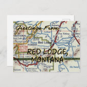  kaart rode lodge MT (Voorkant / Achterkant)