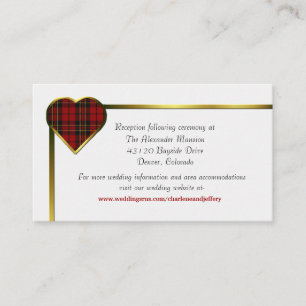 Kaart Rood en zwarte Pset Heart Wedding Enclosure