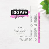 Kaart Roze Brows Aftercare PMU Brow Instructions (Bureau)