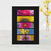 Kaart - Roze & Gele Macrobloemen (Gele Bloem)