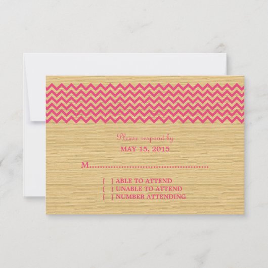 Kaart Roze Robuuste Chevron Response (Voorkant)