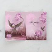 Kaart Roze vogelvogels Beste gewas (Binnen)