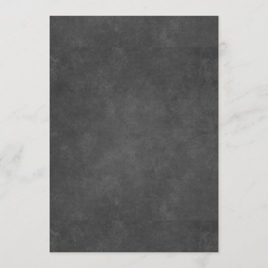 Kaart Rustic Black Chalkboard Menu (Achterkant)