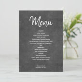 Kaart Rustic Black Chalkboard Menu (Staand voorkant)