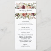 Kaart Rustic Bloom Wedding Menu (Voorkant)