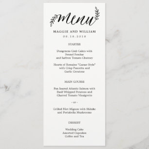 Kaart Rustic Branches Menu