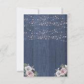 Kaart Rustic Wood Foto bruiloft (Achterkant)