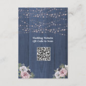 Kaart Rustic Wood Lichten Fotogegevens (Achterkant)