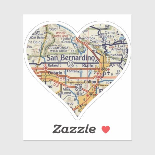  kaart San Bernadino Sticker (Vel)