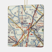  kaart San Marcos Texas Keramisch Ornament (Links)