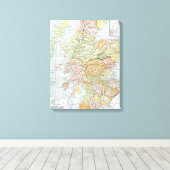 KAART: SCOTLAND CANVAS AFDRUK (Insitu (Houten vloer))