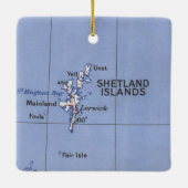  kaart Shetland Islands Keramisch Ornament (Achterkant)
