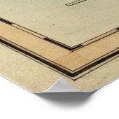 kaart Sint-Lucia (1823) Poster (Hoek)