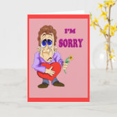 kaart Sorry man met hartbloem (Gele Bloem)