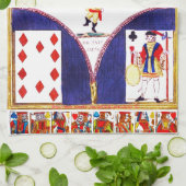 "Kaart spel" Theedoek (Gevouwen)