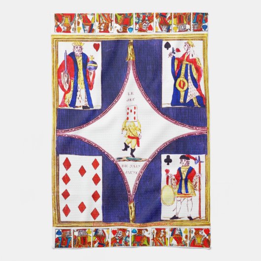 "Kaart spel" Theedoek (Verticaal)