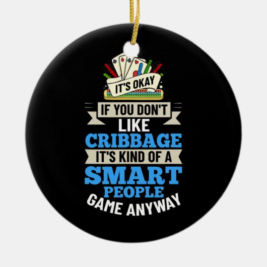 Kaart spelregels Wieg Belabberraad afspelen Keramisch Ornament (Voorkant)