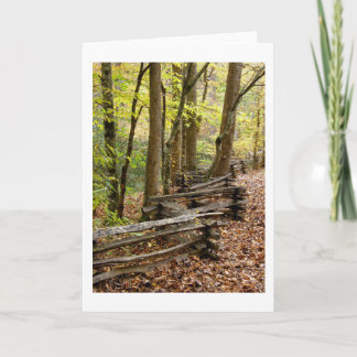 Kaart - Split Rail Fence in de herfst
