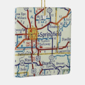 kaart Springfield MO Keramisch Ornament (Rechts)