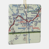 kaart St. George Utah Keramisch Ornament (Rechts)