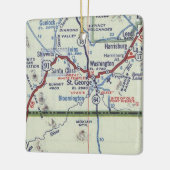 kaart St. George Utah Keramisch Ornament (Links)