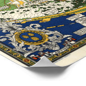 Kaart stad Quebec Poster (Hoek)