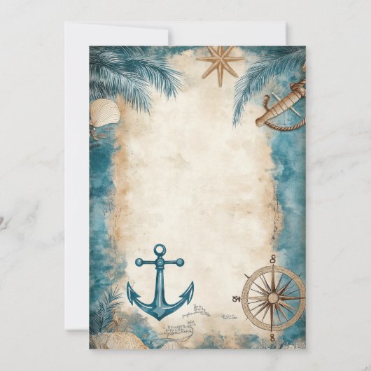 kaart Strandanker Kustbruiloft (Achterkant)