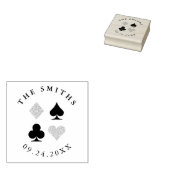 Kaart Suits Casino Thema Aangepaste Tekst Rubber S Rubberstempel (Gestempeld)