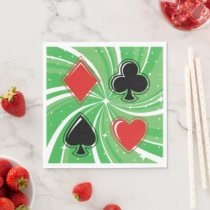 Kaart Suits Paper Napkins Servet