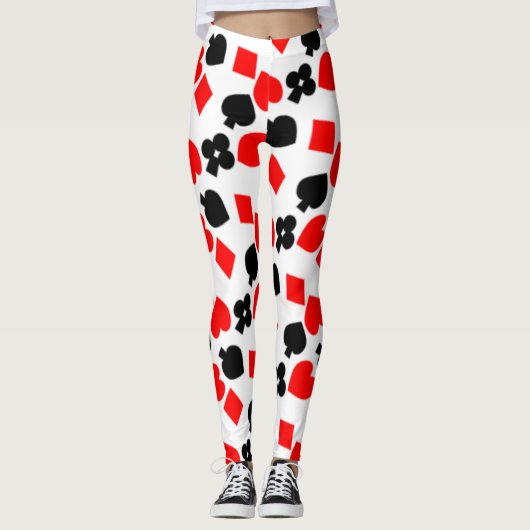 Kaart Suits Patroon Leggings (Voorkant)