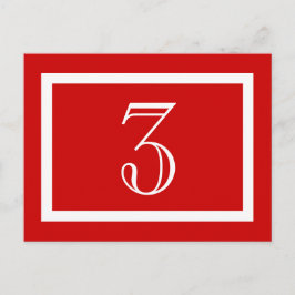 Kaart tabelnummer - rood -