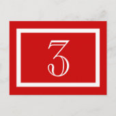 Kaart tabelnummer - rood -  (Voorkant)