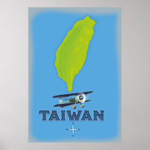  kaart Taiwan Poster