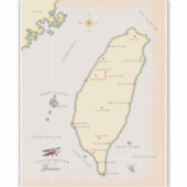  kaart Taiwan Sticker (Voorkant)