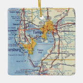  kaart Tampa FL Keramisch Ornament (Voorkant)