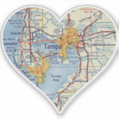 kaart Tampa FL Sticker (Voorkant)