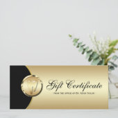 Kaart tandheelkundig Rack Cadeaubon Gold Black (Staand voorkant)