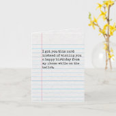 Kaart, telefoon & wc, gevoerd papier kaart (Gele Bloem)