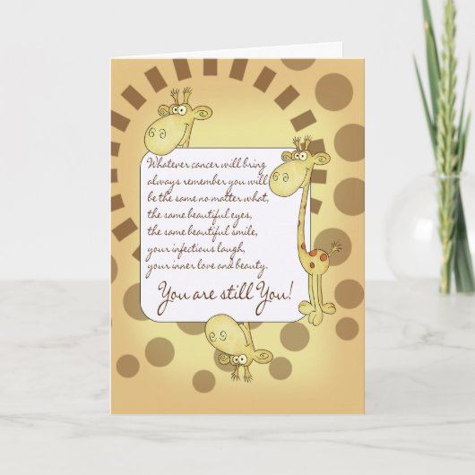 Kaart ter aanmoediging van kankerpatiënten (Voorkant)