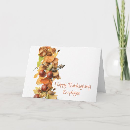 Kaart Thanksgiving werknemer (Voorkant)